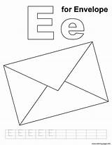 Envelope Coloring Alphabet Pages Printable Handwriting Practice Kids Color sketch template