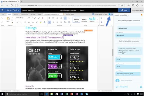 office online—chat with your co editors in real time microsoft 365 blog