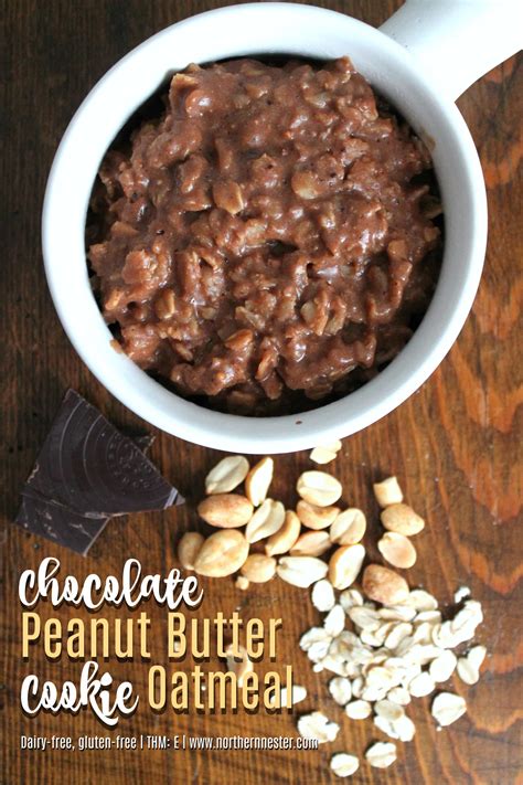 chocolate peanut butter cookie oatmeal thm e northern nester