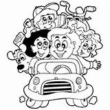 Family Car Coloring Surfnetkids Pages sketch template