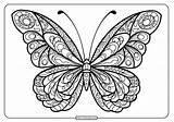 Butterfly Coloringoo Mandela sketch template