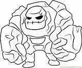 Golem Coloring Pages Clash Coloringpages101 Clans Color Getdrawings sketch template