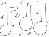 Music Coloring Pages Notes Note Printable Kids sketch template
