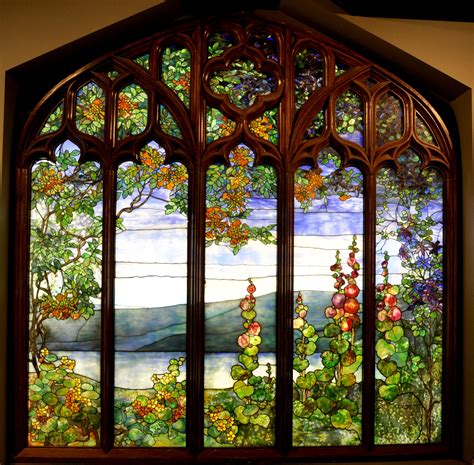 Conservation Of A Louis Comfort Tiffany Stained Glass Window Behind