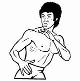 Bruce Lee Coloring Pages Famous People Thecolor Gif Celebrity Meme Drawings sketch template