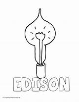 Edison Coloring Thomas Esl Amir Invention sketch template