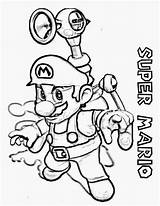 Coloring Mario Bros Super Pages Online Kids Game sketch template