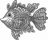 Exotic Poisson Kidspressmagazine Colorier Ocean Goldfish Livres Designlooter Zentangles sketch template