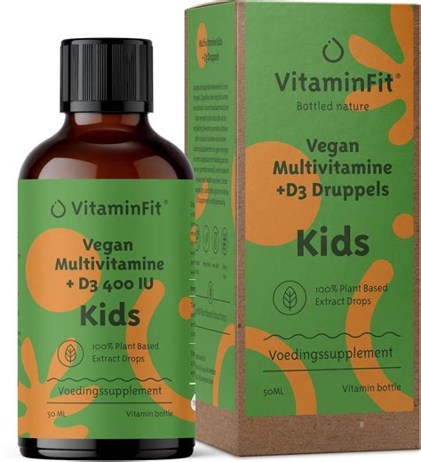 bolcom vitaminfit multivitamine kinder  druppels  natuurlijk plantaardig zonder