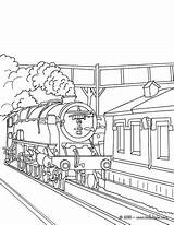 Train Coloring Steam Pages Station Drawing Locomotive Tunnel Old Subway Getting Outline Color Print Rail Getdrawings Getcolorings Hellokids Drawings Online sketch template