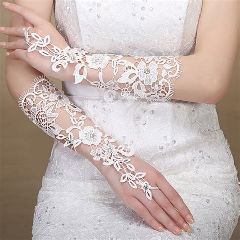 Hot Fashion Luxury Lace Princess Gloves Fashion Female Long Design