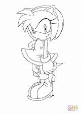Amy Rose Coloring Pages Sonic Printable Color Online Supercoloring Compatible Tablets Ipad Android Version Click Choose Board sketch template