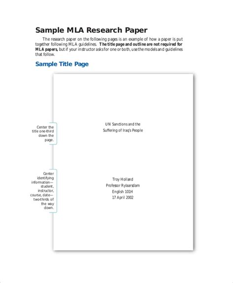 mla research paper outline template hq printable documents