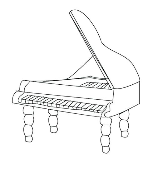 Piano Keyboard Coloring Page
