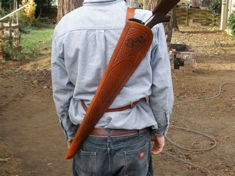 buy  custom  rifle scabbard   order  oakenloaf leathers