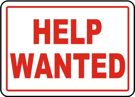 help wanted sign r5507 by