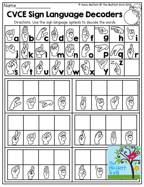 sign language worksheets  kindergarten thekidsworksheet