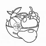 Coloring Fruit Bowl Pages Fruits Outline Basket Kids Para Frutas Colorear Popular Library Tablero Seleccionar Clipart sketch template