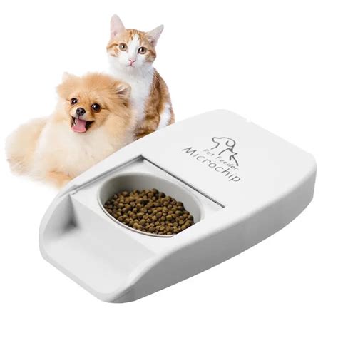 automatic pet feeder microchip rfid smart cat food dispenser cat