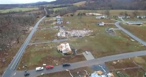 drone footage captures nov  tornado devastation