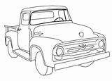 Ford Truck Coloring Pages F100 Lifted 1956 Drawing Trucks Drawings 56 Color Paint Car Sketch Body Cool Planning Cars Stepside sketch template