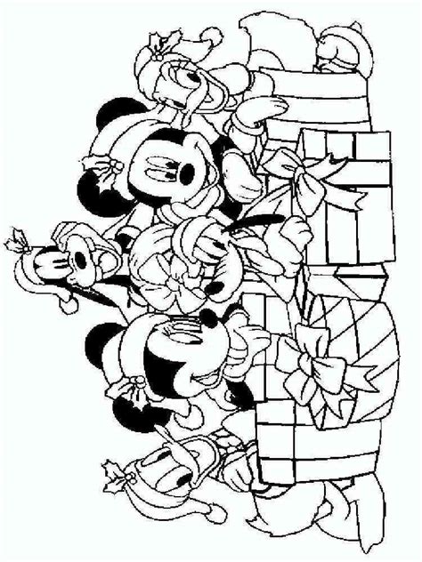 mickey mouse christmas coloring pages  printable mickey mouse