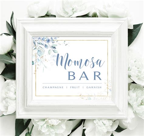 momosa bar sign    diy printable blue eucalyptus etsy australia
