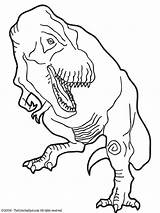 Rex Tyrannosaurus Coloring sketch template