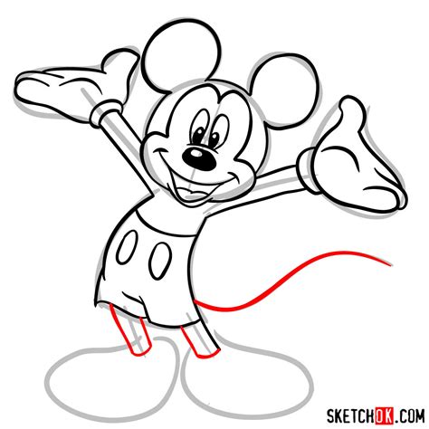 draw mickey mouse sketchok easy drawing guides