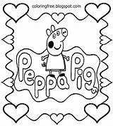 Peppa Uncomplicated sketch template