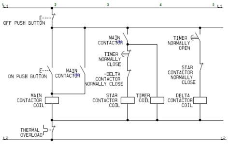 star delta starter control wiring diagram  timer