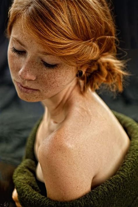 covered freckles redhead freckles girl