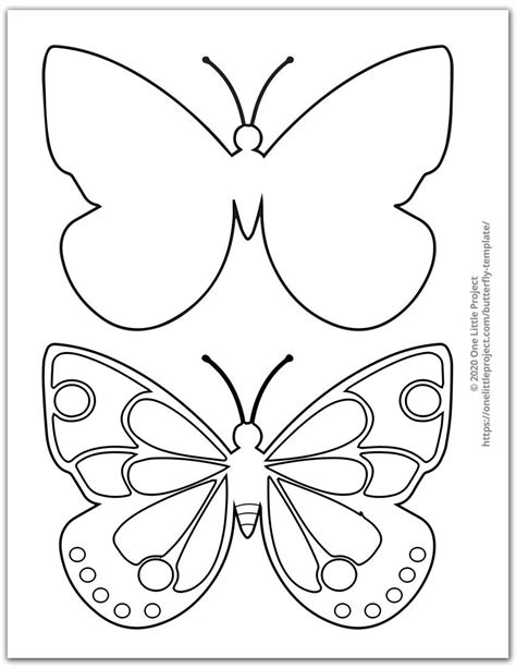 butterfly outline butterfly cutout butterfly stencil simple