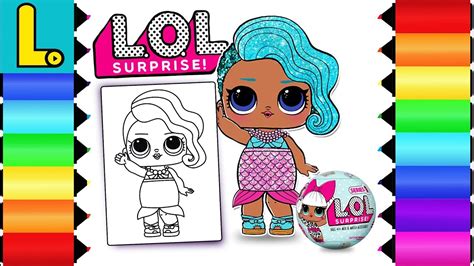 drawing  coloring lol surprise doll splash queen printable