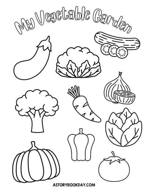 vegetable garden coloring page  storybook day
