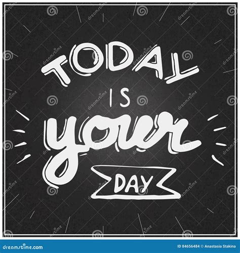 today   day lettering stock vector illustration  black hand