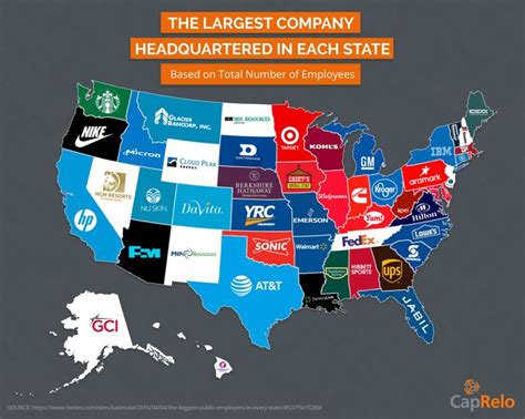 largest company headquartered    state  number