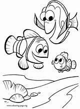 Coloring Nemo Finding Dory Pages Popular sketch template