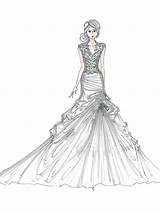 Coloring Pages Dresses Fashion Printable Pretty Sketches Wedding Clothing Kids Dress Color Adults Quinceanera Print Designer Drawing Drawings Getcolorings Gowns sketch template