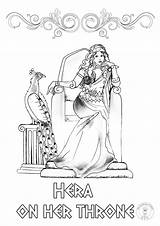 Gods Mythology Goddesses Olympian Hera sketch template