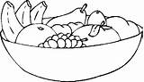 Bowl Coloring sketch template