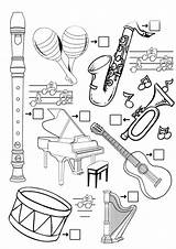 Instrumentos Musicales Colorear Pintarcolorear Colorea sketch template