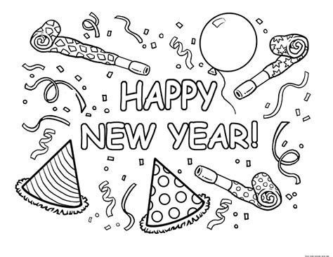 year  ball coloring sheets coloring pages