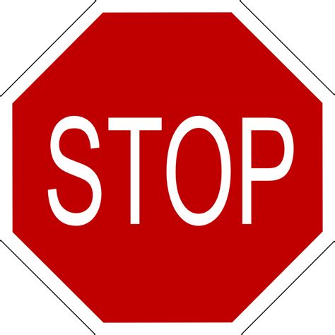 stop sign  black border clipart panda  clipart images