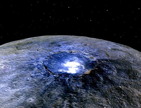mysterious bright spots  ceres  salty ice