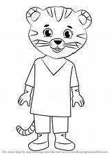 Tiger Daniel Mom Neighborhood Coloring Pages Drawing Draw Color Cartoon Step Printable Kittycat Katerina Getcolorings Template sketch template