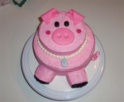 pig birthday cake cakecentralcom