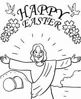 Coloring Jesus Easter Resurrection Pages Printable Happy Sheet Card Print Topcoloringpages Christian sketch template