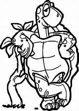 Coloring Turtle Flower Tortoise Wecoloringpage sketch template