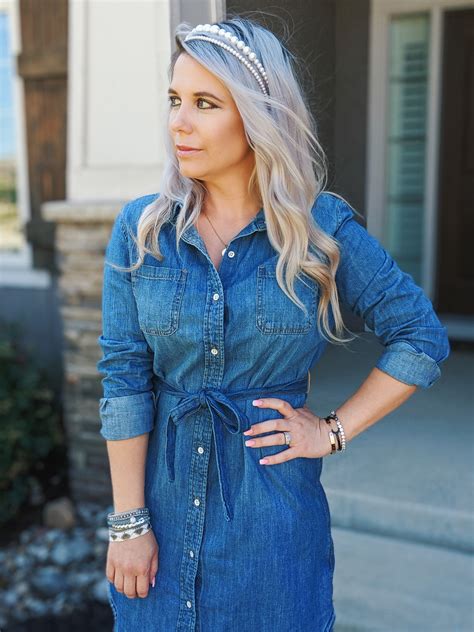 chambray dress outfit ideas covet  tricia